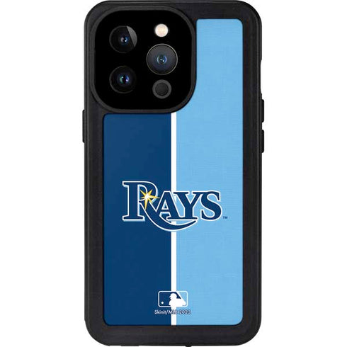MLB Tampa Bay Rays Split iPhone 14 Pro Waterproof Case