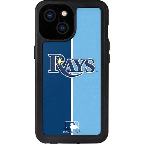 MLB Tampa Bay Rays Split iPhone 15 Waterproof Case