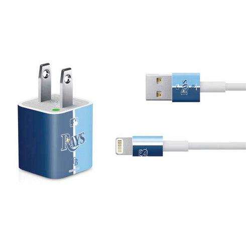 MLB Tampa Bay Rays Split iPhone Charger (5W USB) Skin