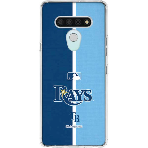 MLB Tampa Bay Rays Split LG Stylo 6 Clear Case