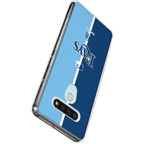 MLB Tampa Bay Rays Split LG Stylo 6 Clear Case