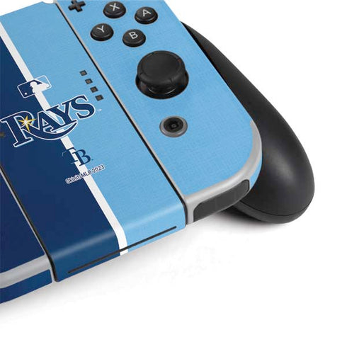 MLB Tampa Bay Rays Split Nintendo Switch OLED (2021) Skin