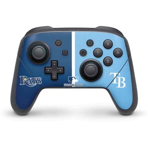 MLB Tampa Bay Rays Split Nintendo Switch Pro Controller Skin