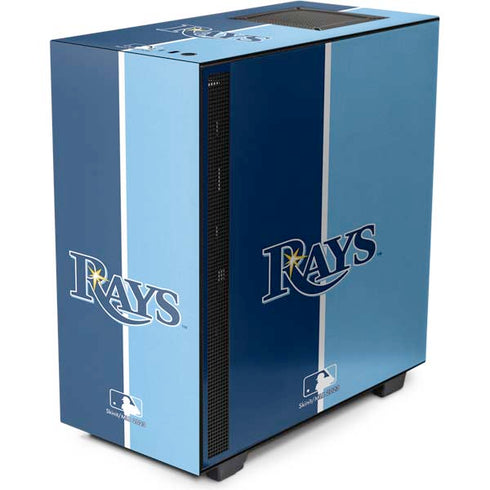 MLB Tampa Bay Rays Split NZXT H510 Compact ATX Mid-Tower Case Skin