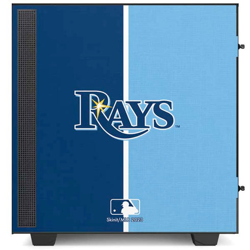MLB Tampa Bay Rays Split NZXT H510 Compact ATX Mid-Tower Case Skin