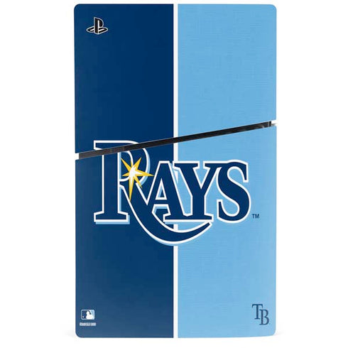 MLB Tampa Bay Rays Split PS5 Slim Digital Edition Bundle Skin