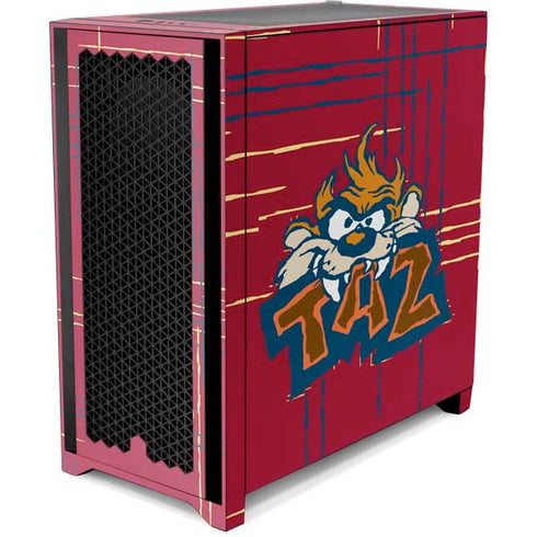 Looney Tunes Tasmanian Devil Bite Corsair 4000D Tempered Glass Mid-Tower ATX Case Skin