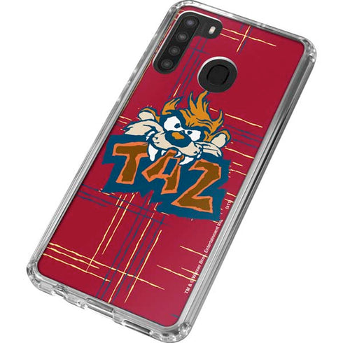 Looney Tunes Tasmanian Devil Bite Galaxy A21 Clear Case