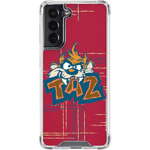 Looney Tunes Tasmanian Devil Bite Galaxy S22 Clear Case