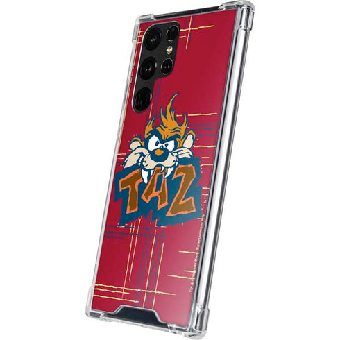 Looney Tunes Tasmanian Devil Bite Galaxy S22 Ultra Clear Case
