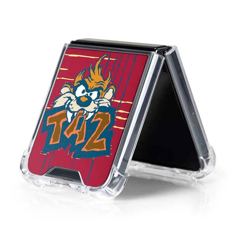 Looney Tunes Tasmanian Devil Bite Galaxy Z Flip5 5G Clear Case