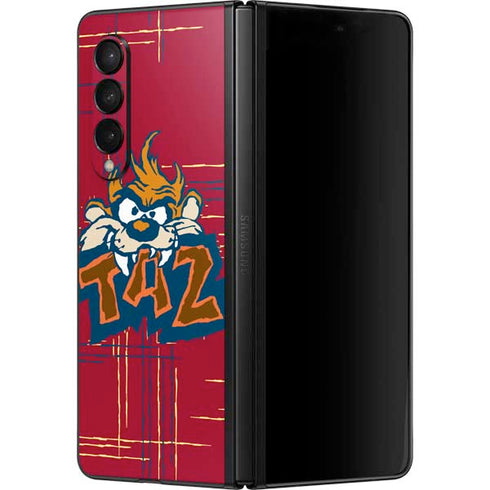 Looney Tunes Tasmanian Devil Bite Galaxy Z Fold3 5G Skin