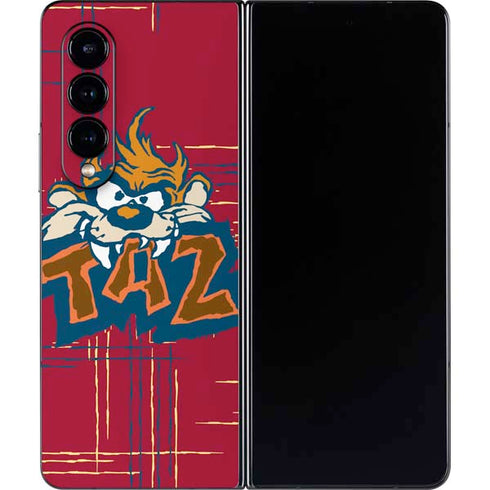 Looney Tunes Tasmanian Devil Bite Galaxy Z Fold4 5G Skin