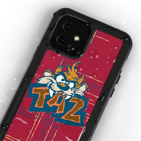 Looney Tunes Tasmanian Devil Bite iPhone 12 Mini Waterproof Case