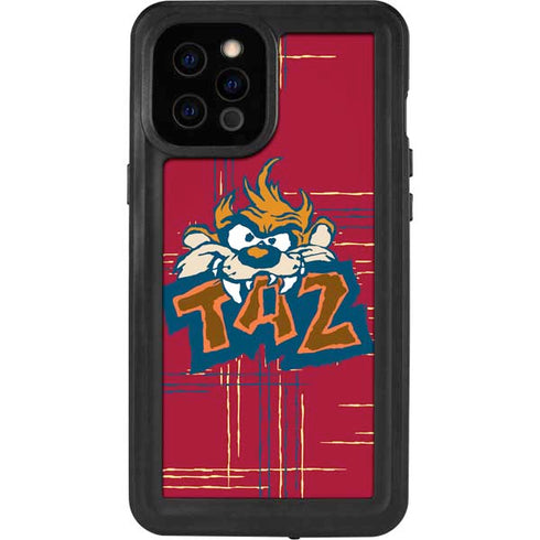 Looney Tunes Tasmanian Devil Bite iPhone 12 Pro Max Waterproof Case