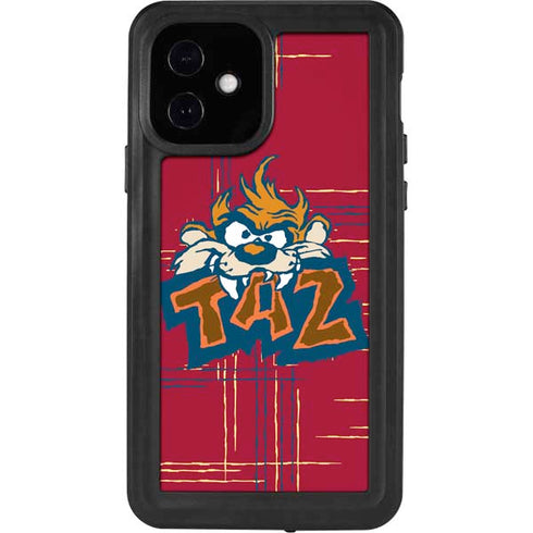 Looney Tunes Tasmanian Devil Bite iPhone 12 Waterproof Case