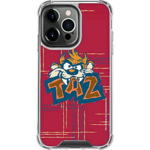 Looney Tunes Tasmanian Devil Bite iPhone 13 Pro Clear Case