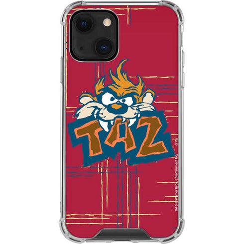 Looney Tunes Tasmanian Devil Bite iPhone 14 Clear Case
