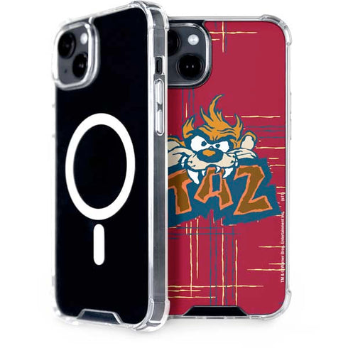 Looney Tunes Tasmanian Devil Bite iPhone 15 Plus MagSafe Case