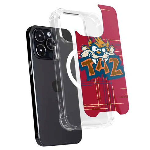 Looney Tunes Tasmanian Devil Bite iPhone 15 Pro MagSafe Case