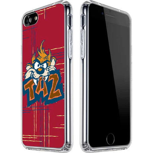 Looney Tunes Tasmanian Devil Bite iPhone SE (2nd & 3rd Gen) Clear Case