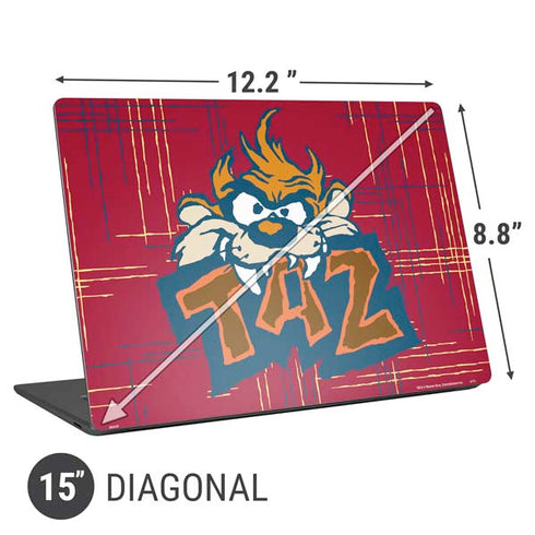 Looney Tunes Tasmanian Devil Bite Universal Laptop 15in (12.2 x 8.8in) Skin