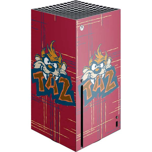Looney Tunes Tasmanian Devil Bite Xbox Series X Console Skin