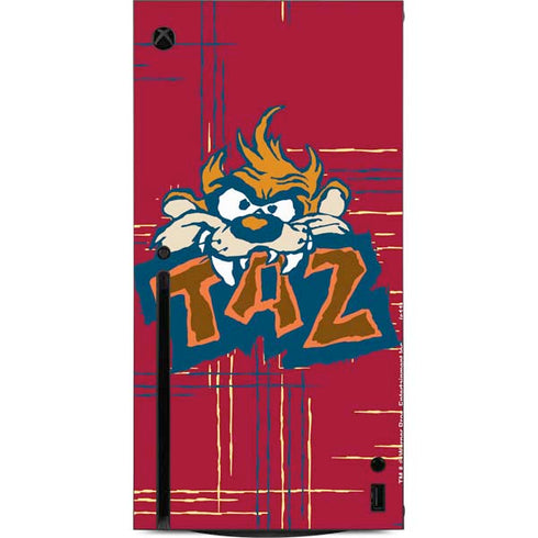 Looney Tunes Tasmanian Devil Bite Xbox Series X Console Skin