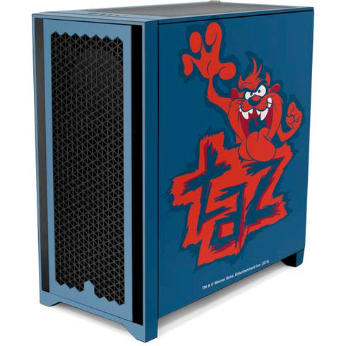 Looney Tunes Tasmanian Devil Blue Corsair 4000D Tempered Glass Mid-Tower ATX Case Skin