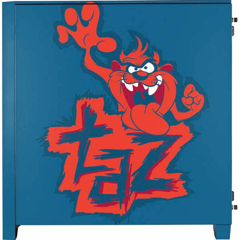 Looney Tunes Tasmanian Devil Blue Corsair 4000D Tempered Glass Mid-Tower ATX Case Skin