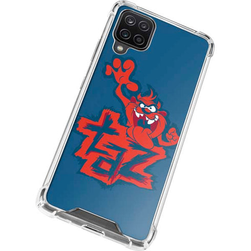 Looney Tunes Tasmanian Devil Blue Galaxy A12 Clear Case