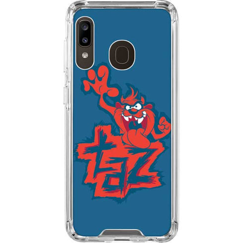 Looney Tunes Tasmanian Devil Blue Galaxy A30 Clear Case