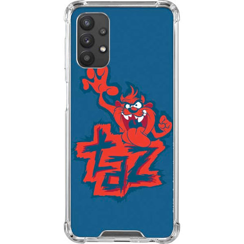 Looney Tunes Tasmanian Devil Blue Galaxy A32 5G Clear Case