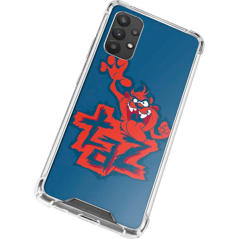 Looney Tunes Tasmanian Devil Blue Galaxy A32 5G Clear Case