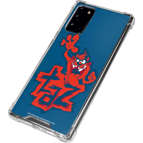 Looney Tunes Tasmanian Devil Blue Galaxy Note20 5G Clear Case