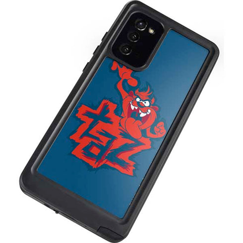 Looney Tunes Tasmanian Devil Blue Galaxy Note20 5G Waterproof Case