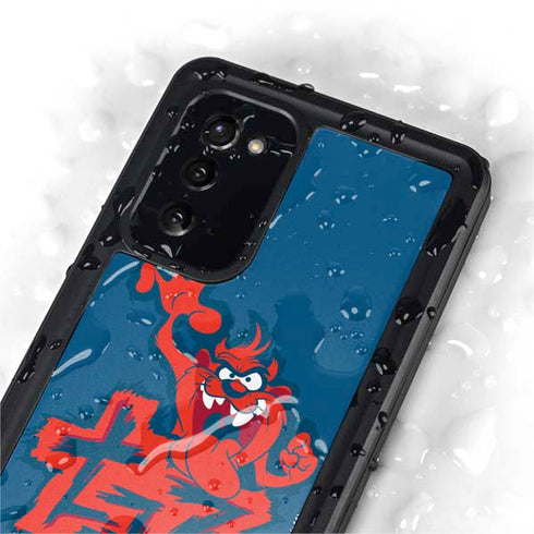 Looney Tunes Tasmanian Devil Blue Galaxy Note20 5G Waterproof Case