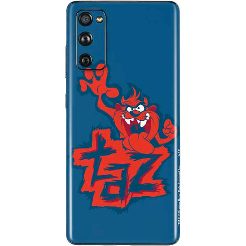 Looney Tunes Tasmanian Devil Blue Galaxy S20 Fan Edition Skin