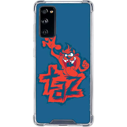 Looney Tunes Tasmanian Devil Blue Galaxy S20 FE Clear Case