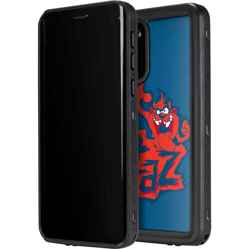 Looney Tunes Tasmanian Devil Blue Galaxy S20 Plus Waterproof Case