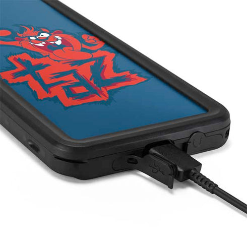 Looney Tunes Tasmanian Devil Blue Galaxy S20 Plus Waterproof Case