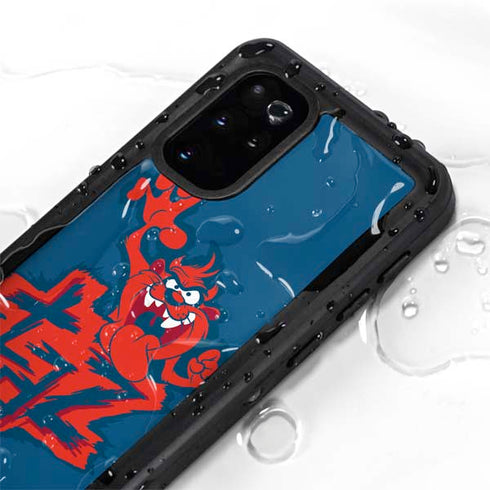 Looney Tunes Tasmanian Devil Blue Galaxy S20 Plus Waterproof Case
