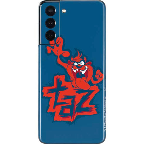 Looney Tunes Tasmanian Devil Blue Galaxy S21 5G Skin