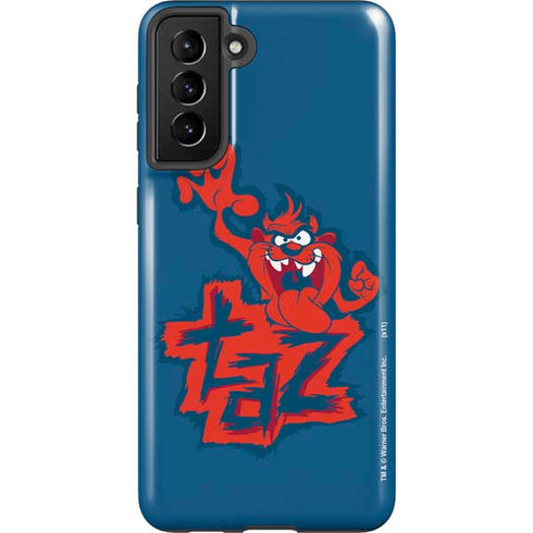 Looney Tunes Tasmanian Devil Blue Galaxy S21 Plus 5G Pro Case