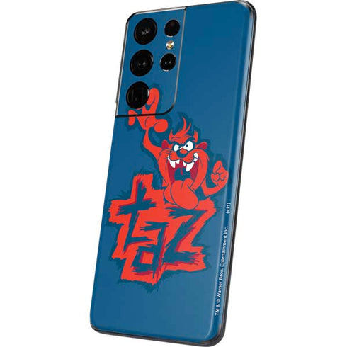 Looney Tunes Tasmanian Devil Blue Galaxy S21 Ultra 5G Skin