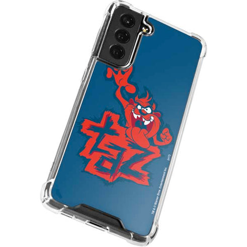 Looney Tunes Tasmanian Devil Blue Galaxy S22 Clear Case