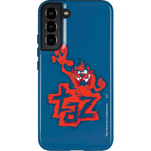 Looney Tunes Tasmanian Devil Blue Galaxy S22 Plus Pro Case