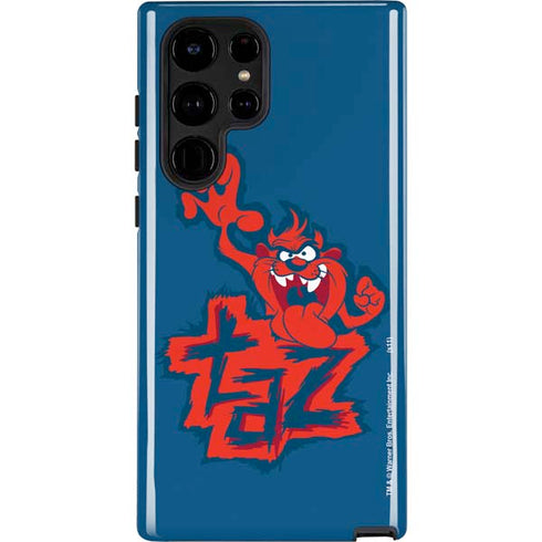 Looney Tunes Tasmanian Devil Blue Galaxy S22 Ultra Pro Case