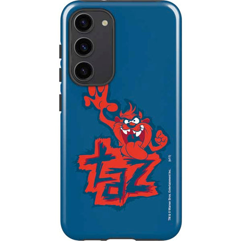 Looney Tunes Tasmanian Devil Blue Galaxy S23 Plus Pro Case