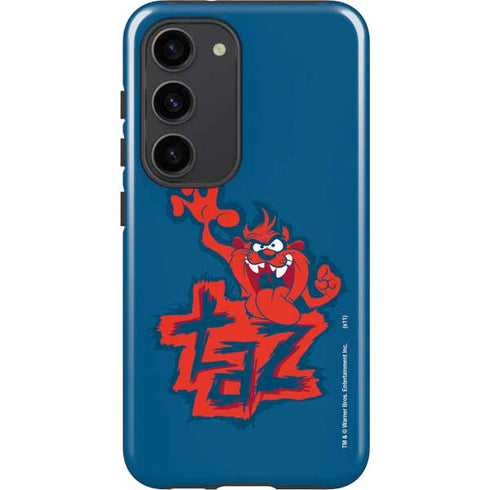 Looney Tunes Tasmanian Devil Blue Galaxy S23 Pro Case